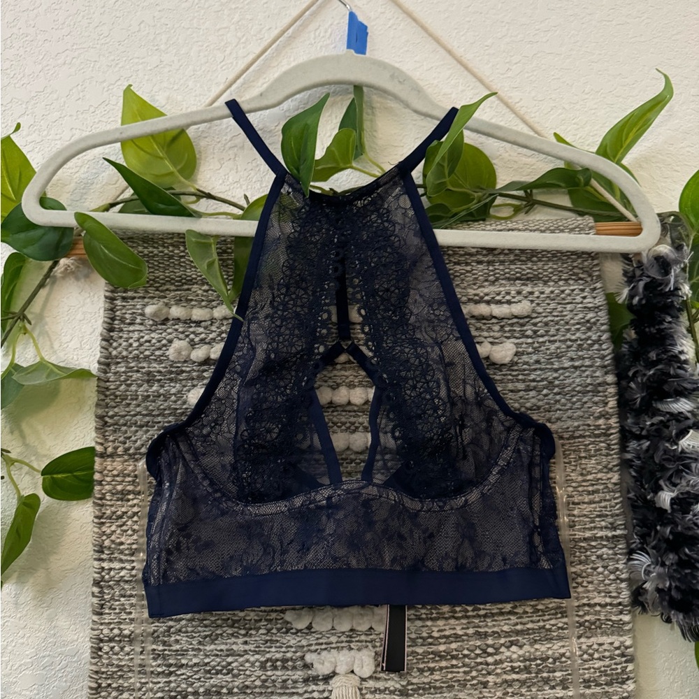 Victoria secret navy blue lace bralette